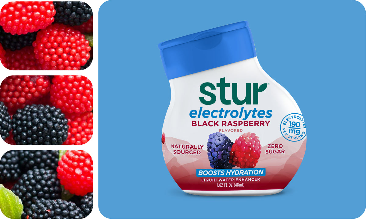 Running Electrites Powder Black Raspberry Stur: Black Raspberry with Electrolytes – Stur Drinks