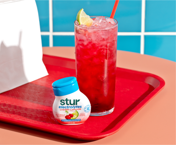 Stur Cherry Limeade with Real Fruit, Better Flavor