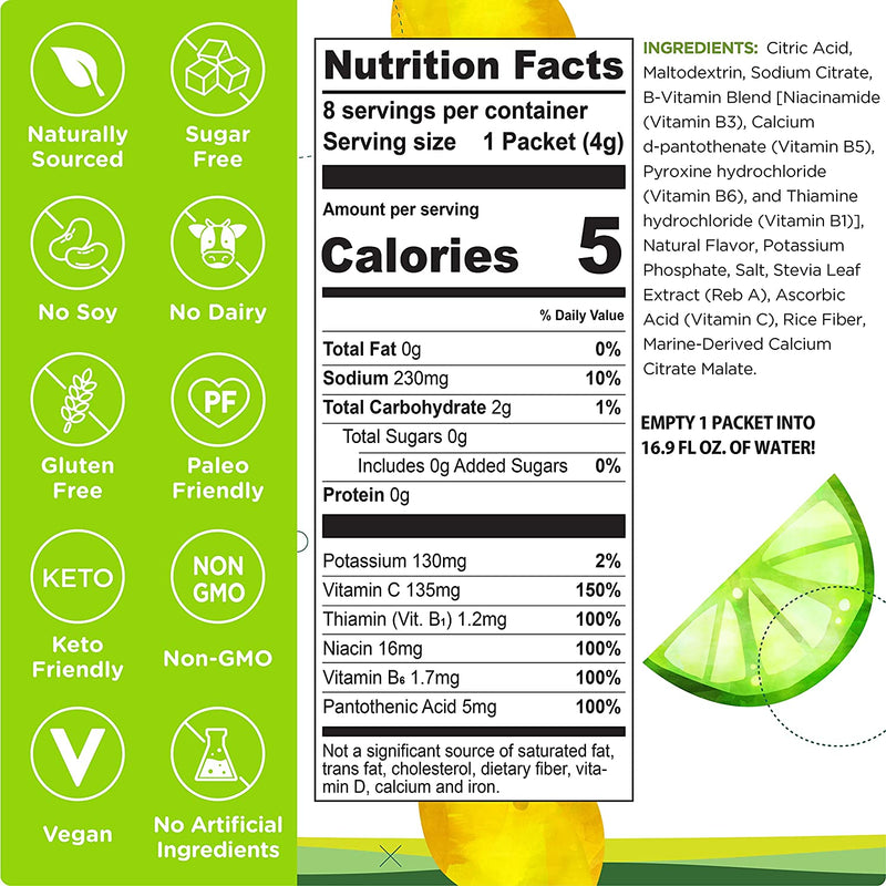 Stur® Hydration+ Lemon Lime Electrolyte Drink Mix, 8 ct / 0.14 oz - King  Soopers